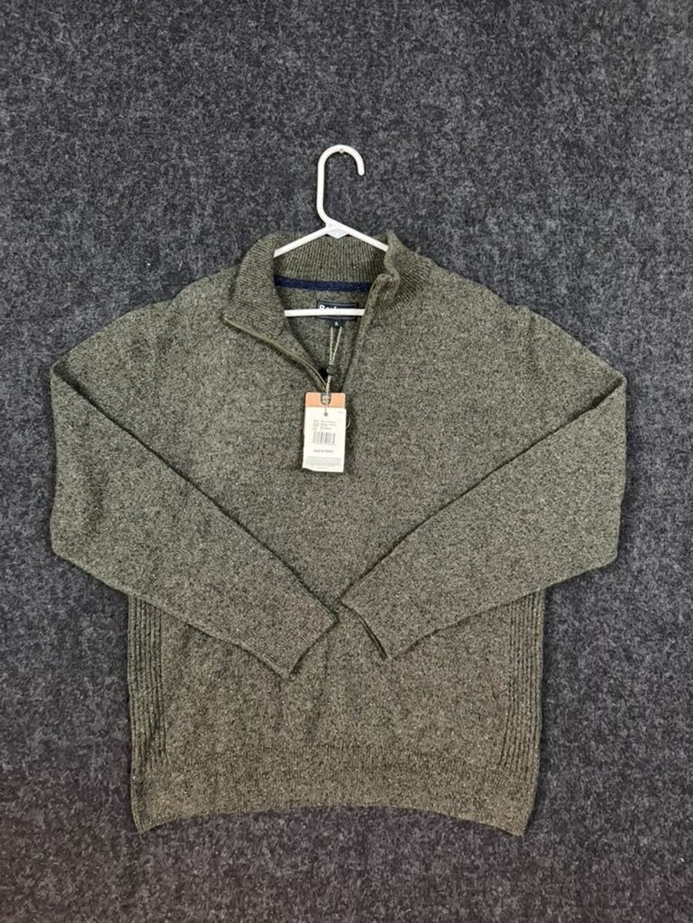Barbour Tisbury Half Zip Sweater Men's XL Dark Seaweed Wool Blend NWT
